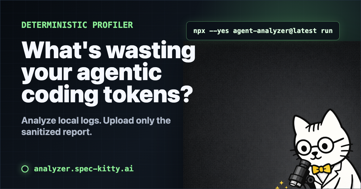 Agent Analyzer | Deterministic Profiler for Agentic Coding Logs